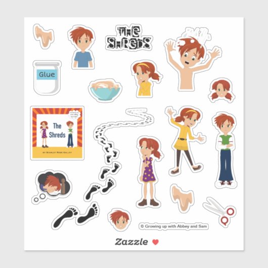 Das Blatt mit den Fäden Aufkleber (Blatt)