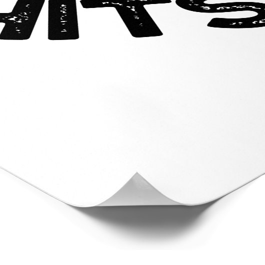 Das Blatt trifft auf den Fan Funny Phrase Puff Poster (Ecke)