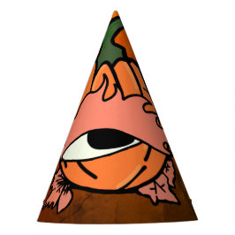Das blaue Auge des spoky Pumpkins Partyhütchen