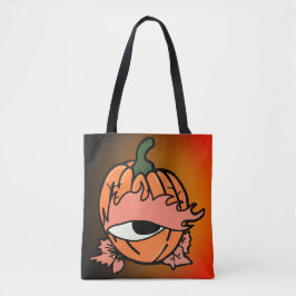 Das blaue Auge des spoky Pumpkins Tasche