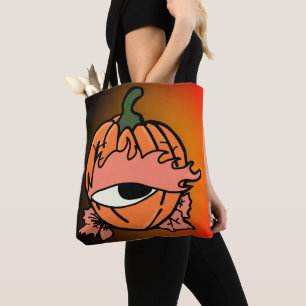 Das blaue Auge des spoky Pumpkins Tasche