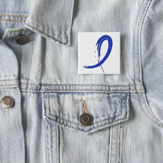 Das blaue Band A4 des Darmkrebses Button (Beispiel)