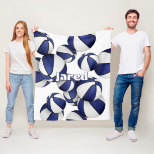 Das blaue Basketballteam färbt die Dekoration der  Fleecedecke