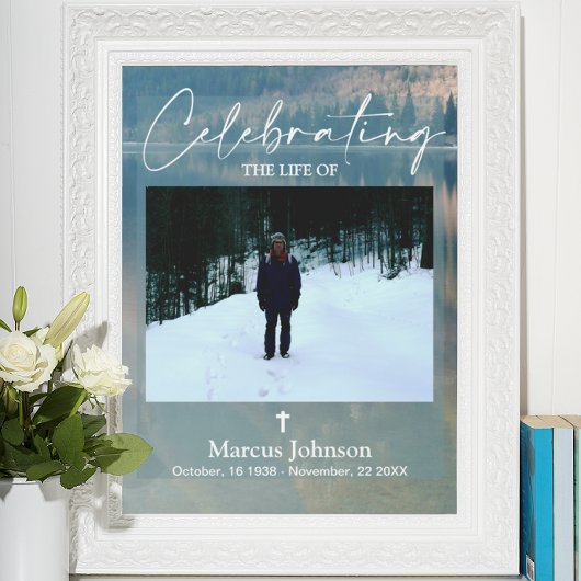 Das blaue Beerdigungsposter feiern Poster