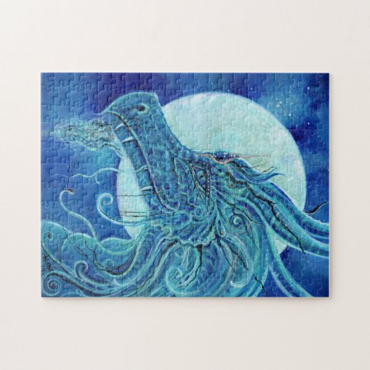 Das blaue Drachenpuzzle von Renee Puzzle (Horizontal)