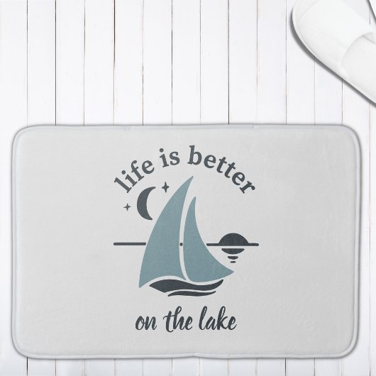 Das blaue Leben am See ist besser Badematte