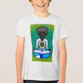 Das blaue Licht des Schutzes Tri-Blend Shirt (Vorderseite)