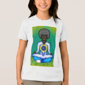 Das blaue Licht des Schutzes Tri-Blend Shirt (Vorderseite)