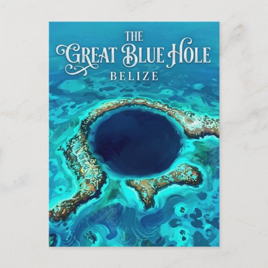 Das Blaue Loch Belize Postkarte (Vorderseite)