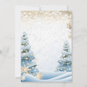 das blaue Mädchen Winter Onederland 13. Geburtstag Einladung (Rückseite)