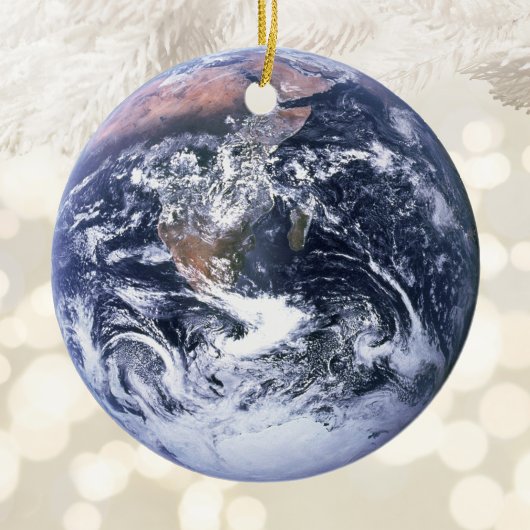 Das Blaue Marmor-Erde-Foto Keramik Ornament