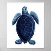 Das blaue Meer Schildkröten Beach Badezimmer Poster (Vorne)