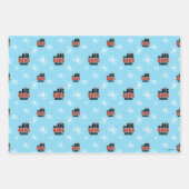 Das blaue Muster der Urknall-Theorie Geschenkpapier Set (Vorderseite)