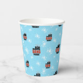 Das blaue Muster der Urknall-Theorie Pappbecher (Rückseite)