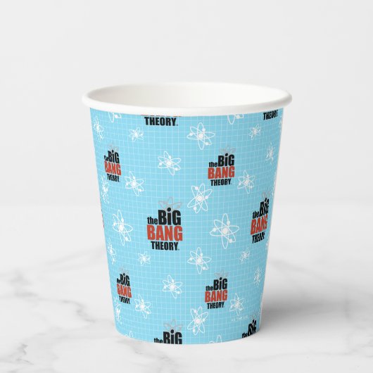 Das blaue Muster der Urknall-Theorie Pappbecher (Rückseite)