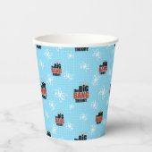 Das blaue Muster der Urknall-Theorie Pappbecher (Vorderseite)