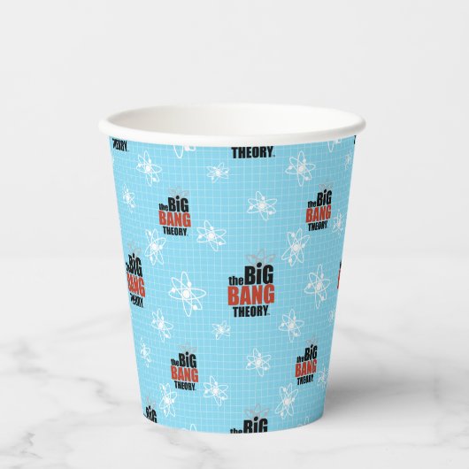 Das blaue Muster der Urknall-Theorie Pappbecher (Vorderseite)