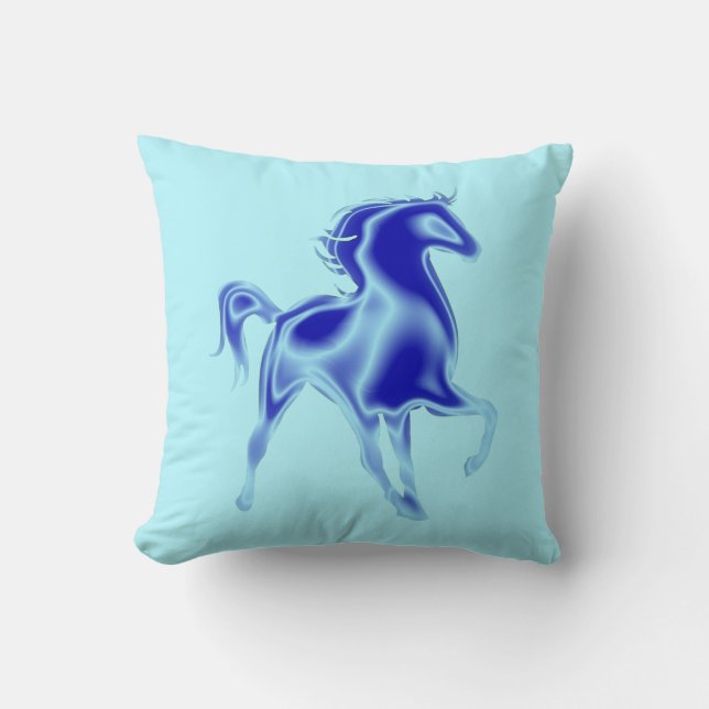 Das blaue Pferd Kissen (Vorderseite)