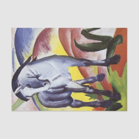 Das Blaue Pferd von Franz Marc Tissue Seidenpapier (Vorderseite)