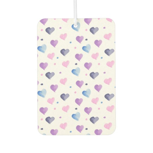 Das blaue Pink-blaue Muster des Wasserfarbmusters Autolufterfrischer (Vorderseite)