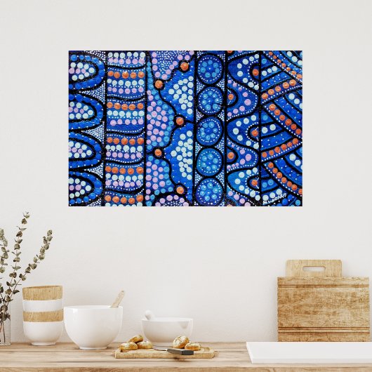 Das blaue Plakat der Reise (Küche)