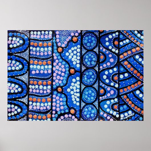 Das blaue Plakat der Reise (Vorne)