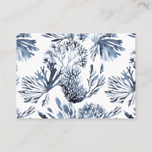 Das blaue Riff | Hochzeitshotel Unterkunft Begleitkarte (Rückseite)