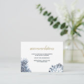 Das blaue Riff | Hochzeitshotel Unterkunft Begleitkarte (Stehend Vorderseite)