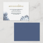 Das blaue Riff | Hochzeitshotel Unterkunft Begleitkarte (Vorne/Hinten)