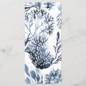 Das blaue Riff | Nautical Wedding Menu Menükarte (Rückseite)