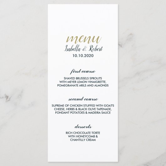 Das blaue Riff | Nautical Wedding Menu Menükarte (Vorderseite)