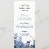 Das blaue Riff | Nautical Wedding Menu Menükarte (Vorderseite)