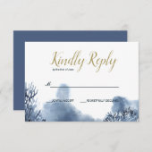 Das blaue Riff | Nautical Wedding RSVP (Vorne/Hinten)