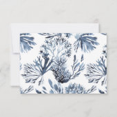 Das blaue Riff | Nautical Wedding RSVP Karte (Rückseite)