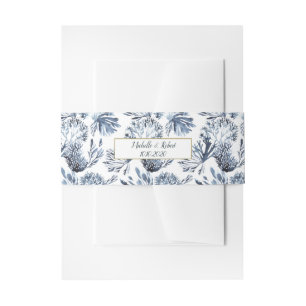 Das blaue Riff   Nautische Hochzeit Einladungsbanderole