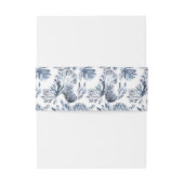 Das blaue Riff | Nautische Hochzeit Einladungsbanderole (Rückseitenbeispiel)