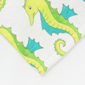 Das blaue Seepferd des Ozeans Fleecedecke (Ecke)