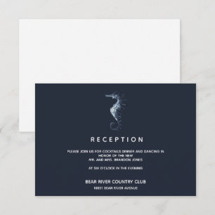 Das blaue Seepferd Hochzeitsempfang Einladung