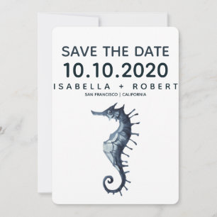Das blaue Seepferd   Hochzeitsstichtag speichern Save The Date