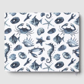 Das blaue Seepferd | Nationale Hochzeit der Meere Gästebuch (Rückseite)