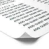 Das blaue Seepferd | Seekarte für Nautische Hochze Poster (Ecke)