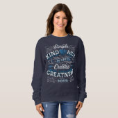 Das blaue Sweatshirt "Women's A Simple Kind Act" (Vorne ganz)