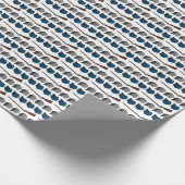 Das Blaue und das Grau Geschenkpapier (Ecke)