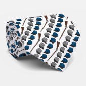 Das Blaue und das Grau Krawatte (Gerollt)