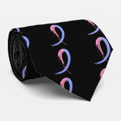 Das blaue und rosa Band A4 des männlichen Krawatte (Gerollt)