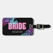 Das blaue und rosa tropische Bach Gepäckanhänger (Vorderseite horizontal)