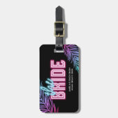 Das blaue und rosa tropische Bach Gepäckanhänger (Vorderseite vertikal)