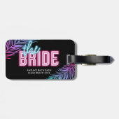 Das blaue und rosa tropische Bach Gepäckanhänger (Rückseite horizontal)