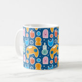 Das blaue Video Game Playstation Muster für Kinder Kaffeetasse (Vorderseite Links)