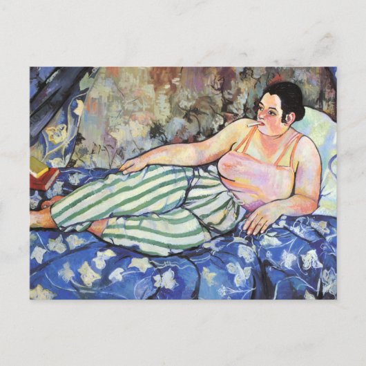Das Blaue Zimmer von Suzanne Valadon Postkarte (Vorderseite)
